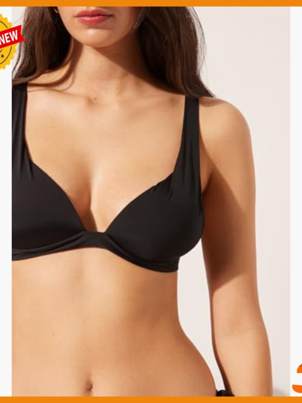 Graduated Padded Triangle Bikini Top Halter Neck Adjustable Straps - Picture 6 of 6